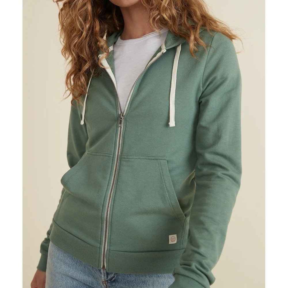 Marine Layer Women's Sage Green Afternoon Zip Up Hoodie Sweatshirt Sz XS NWT